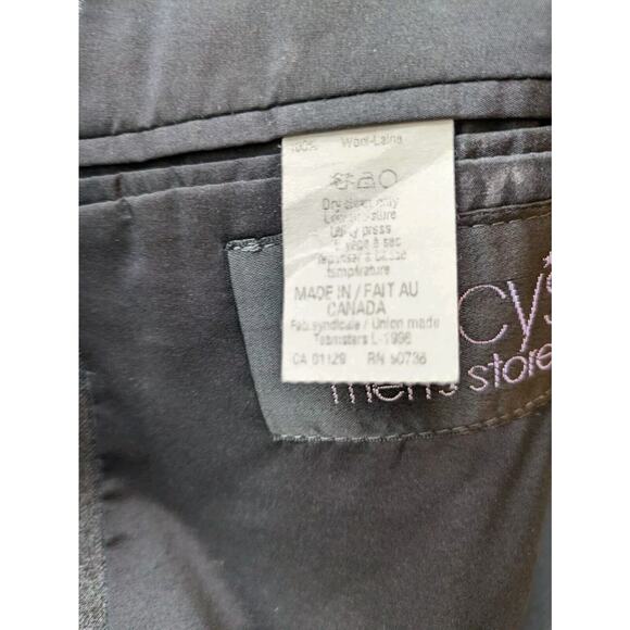 RALPH LAUREN blazer Men's Sz 48 100% WOOL SPORT COAT Gray Pinstriped suit jacket - Picture 5 of 11